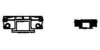 Grandt Line 5044 HO Scale Coupler Pocket -- For DRGW 30' Narrow Gauge Reefers