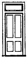 Grandt Line 5058 HO Scale Doors -- With Frame & Transom - DRGW Station Style pkg(3)