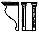 Grandt Line 5074 HO Scale Corbels -- Double-S, 3'8" 112cm Height pkg(12)