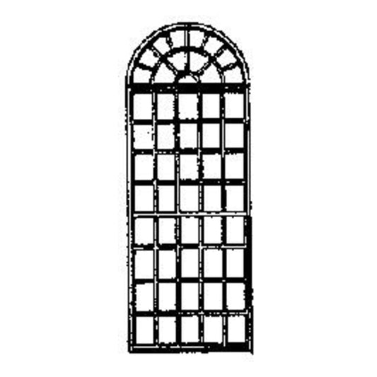 Grandt Line 5092 HO Scale Window -- Round Top - Scale 60 x 150" 152 x 381cm pkg(4)