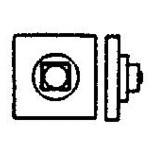 Grandt Line 5096 HO Scale Nut-Bolt-Washer (Plastic) -- 2-1/2" Nut w/6" Square Washer pkg(100)