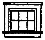 Grandt Line 5112 HO Scale Window -- Attic, 6-Pane pkg(8)