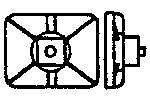 Grandt Line 5113 HO Scale Nut-Bolt-Washer (Plastic) -- 2-1/2" Nut on Rectangular Washer pkg(100)