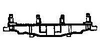 Grandt Line 5125 HOn3 Scale Bolster -- Cast Steel Modified Standard Gauge for High Side Gondola HOn3