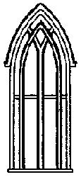 Grandt Line 5126 HO Scale Windows -- For Gothic Church, Scale 5 x 15" 12.7 x 38.1cm pkg(4)
