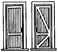 Grandt Line 5131 HO Scale Door -- With Frame & 2 Tounge-And-Groove Panels