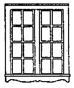 Grandt Line 5160 HO Scale Windows -- Queen Anne Style Double Hung Paired Window 5'6" x 6'6" pkg(3)