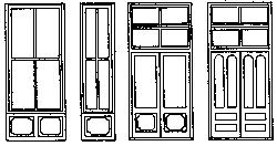 Grandt Line 5165 HO Scale Windows & Doors -- Storefront Set