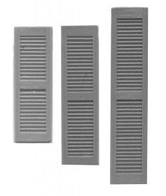Grandt Line 5174 HO Scale Louvered Window Shutters -- 18 x 68"