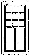 Grandt Line 5193 HO Scale Windows - Rio Grande Southern -- Ophir Station Style, 11-Pane, Scale 36 x 76" 91.4 x 193cm pkg(8)