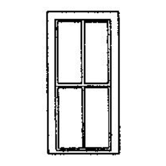Grandt Line 5195 HO Scale Windows -- Rio Grande Southern Style for Depot (Ophir) Scale 36 x 82" 4-Pane