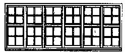Grandt Line 5210 HO Scale Windows -- 48-Pane Double Hung 186 x 70"