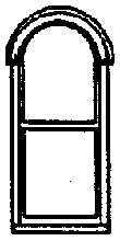 Grandt Line 5230 HO Scale Windows -- Round Top 2 x 6'