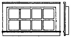 Grandt Line 5251 HO Scale Windows -- Horizontal pkg(8)