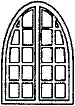 Grandt Line 5256 HO Scale Windows -- 20-Pane, Arched