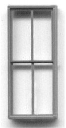 Grandt Line 5261 HO Scale Windows -- 4-Pane pkg(8)
