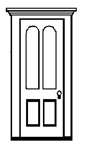 Grandt Line 5263 HO Scale Residence Door Set -- With Arched Window