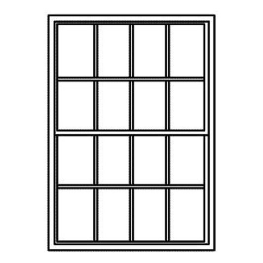 Grandt Line 5277 HO Scale Masonry Windows pkg(8) -- 8-Over-8, Scale 48 x 68" 122 x 173cm