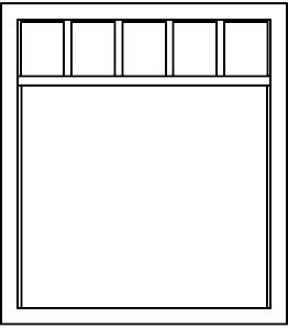 Grandt Line 5281 HO Scale Commerical Windows -- 5-Light 63 x 75" pkg(4)