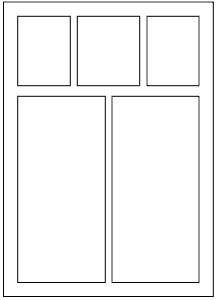 Grandt Line 5287 HO Scale Window for Pool Hall -- 3-1 Light, Scale 56 x 82" 132 x 208cm pkg(4)