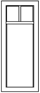 Grandt Line 5288 HO Scale 3-Pane Windows -- 2-Over-1, Scale 27 x 78" 68.6 x 198cm pkg(6)