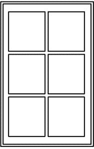 Grandt Line 5289 HO Scale 6-Light Masonry Windows -- Scale 42 x 72" pkg(6)