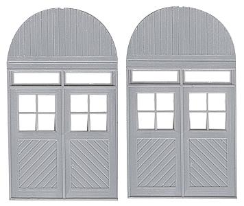 Grandt Line 5308 HO Scale Door Roundhouse/Warehouse w/Rounded Facia -- Scale 83 x 87" pkg(2)