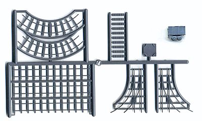 Grandt Line 5316 HO Scale Mine Car & Track - Kit -- Undecorated
