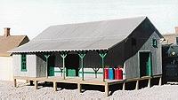 Grandt Line 5908 HO Scale Corrugated Iron Warehouse -- Kit - 4-3/4 x 6-1/4" 11.9 x 15.7cm