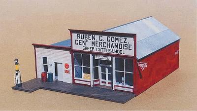Grandt Line 5909 HO Scale The Gomez General Merchandise Store -- Kit - 5-5/8 x 7-1/4" 13.9 x 18.1cm