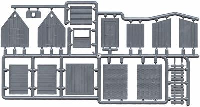 Grandt Line 5912 HO Scale Shed & Outhouse -- Kit