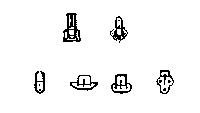 Grandt Line 6 O Scale Box Car Door Hinges Set