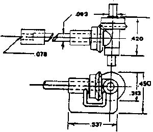 Grandt Line 7037 All Scale 1:1 Gears -- In-Line Mtg. Bracket .089" Coupling