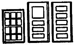 Grandt Line 8001 N Scale Four Doors & Twelve Windows -- Windows: Scale 36 x 56" 91.4 x 142cm; Door: Scale 36" 91.4cm