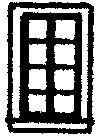 Grandt Line 8005 N Scale Windows -- Double-Hung, 8-Pane - Scale 27 x 48" 68.6 x 122cm pkg(16)