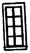 Grandt Line 8007 N Scale Windows -- 8-Pane - Scale 27 x 64" 68.6 x 163cm pkg(12)