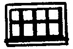Grandt Line 8009 N Scale Double-Hung Windows -- Eight-Pane, Scale 52 x 33" 132 x 83.8cm pkg(12)