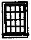 Grandt Line 8010 N Scale Double-Hung Windows -- 16-Pane, Scale 36 x 56" 91.4 x 142cm pkg(12)