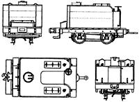 Grandt Line 93064 On3 Scale Locomotive Kit - On30 -- Porter Auxilary Tender 4-Wheel 8000-Gallon