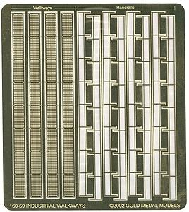Gold Medal Models 16059 N Scale Industrial Walkways w/Handrails -- Scale 192' 58.5m
