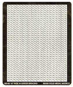 Gold Medal Models 16065 N Scale Bracing for Steel Girders -- W-Shaped 18" Wide Over 1000 Scale Feet