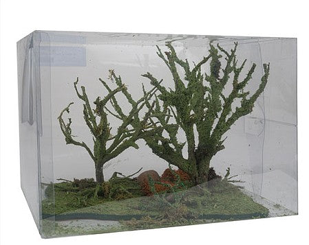 Grand Central Gems MT1 All Scale Mossy Oak Trees -- 2 Trees 6 - 8" 15.2 - 20.3cm Tall