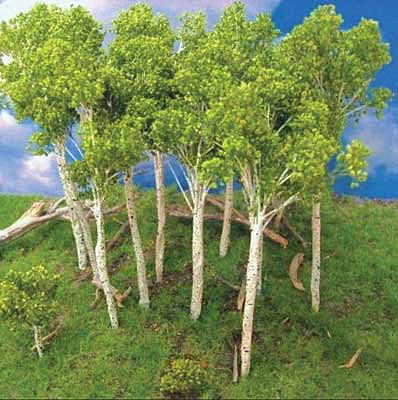 Grand Central Gems T17 All Scale Fall Aspen Tree -- 4 to 5" 10.2 to 12.7cm pkg(6)