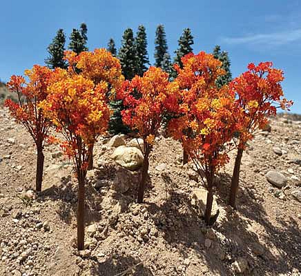 Grand Central Gems T21 All Scale Fall Oak Tree -- 4 to 6" 10.2 to 15.2cm pkg(6)