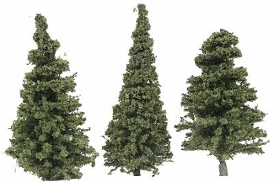 Grand Central Gems T3 All Scale Pine Trees -- 3" 7.6cm pkg(15)