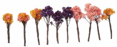Grand Central Gems T40 All Scale Jacaranda/Blossom Tree -- 2 - 3" 5.1 - 7.6cm pkg(8)