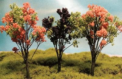 Grand Central Gems T41 All Scale Jacaranda/Blossom Tree -- 4-5" Tall pkg(6)