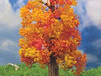 Grand Central Gems T49 All Scale Fall Maple Trees -- 3 - 4" 7.6 - 10.2cm Tall pkg(3)
