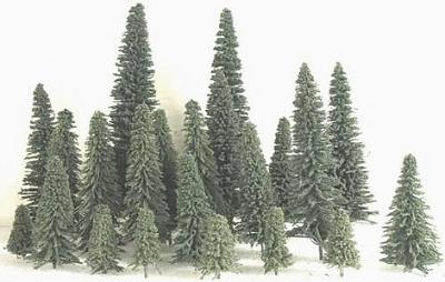 Grand Central Gems T7 All Scale Pine Trees -- 11" 27.9cm pkg(3)