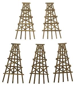 Grand Central Gems TB10 N Scale Wood Trestle Bents - Assembled -- X-Large, 5-3/4" Tall pkg(5)